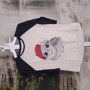 CRB Girls XL 16 preppy owl beret Tshirt